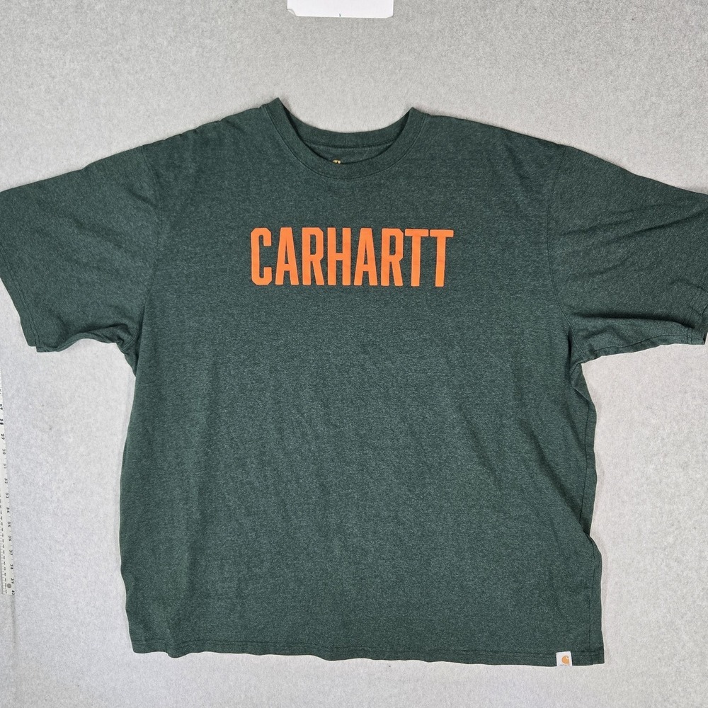 Carhartt Men Shirt 4XL REGULAR Green Short Sleeve Original Fit